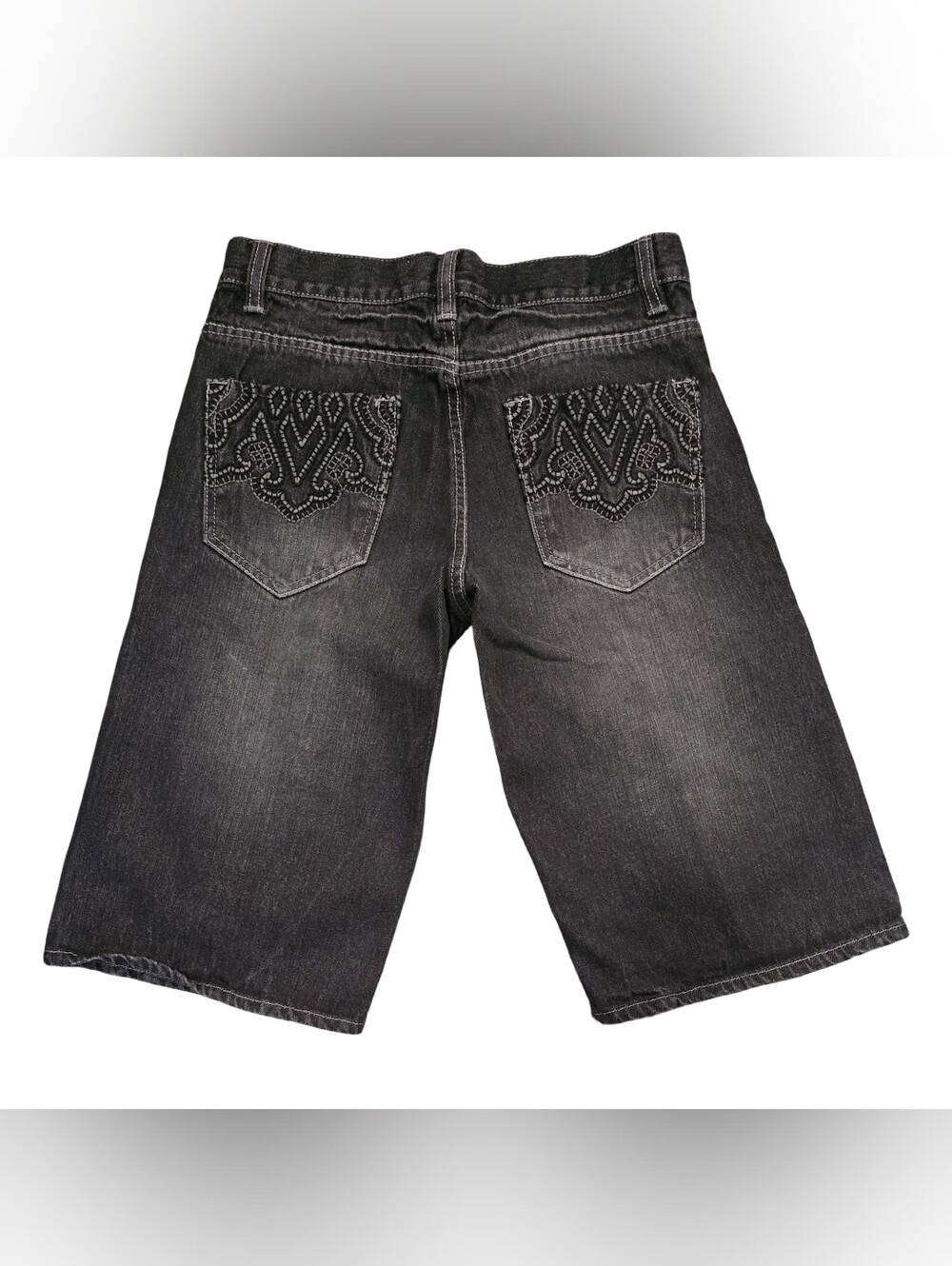 Vintage Avirex Jean Shorts 30 Baggy Embroidered Hip Hop Skater Y2K Streetwear B
